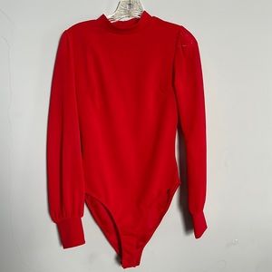 Fashion Nova Red Long Sleeve Women’s Body Size M